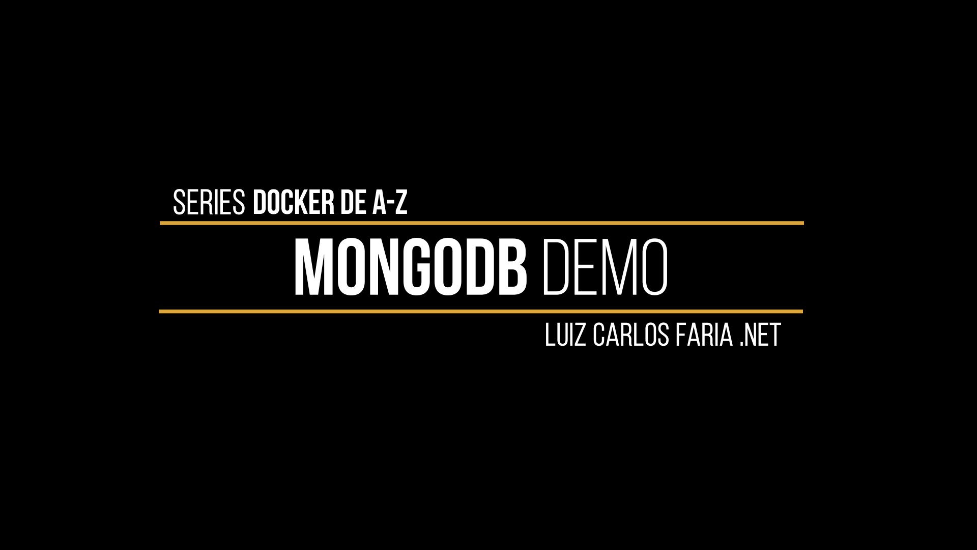 Docker – de A a Z – 12 – Demo MongoDB no Docker